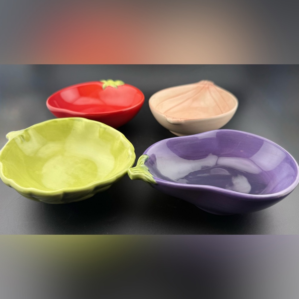4 Williams Sonoma Jardin Potager collection small vegetable bowls. - Picture 2 of 15